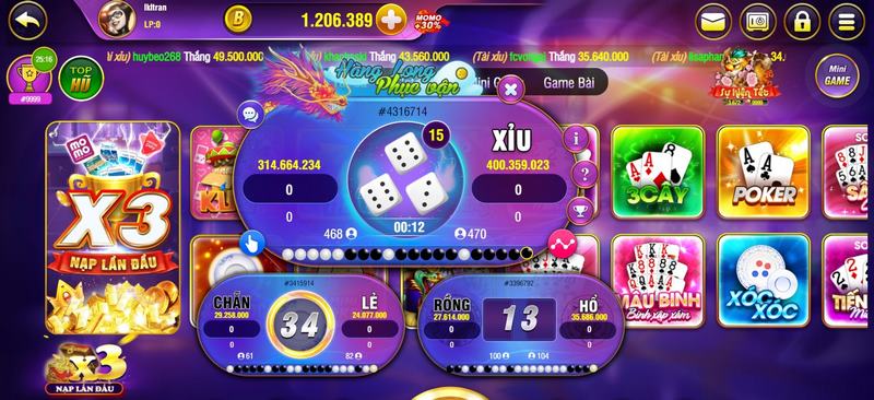 hệ thống game độc đáo và phong phú
